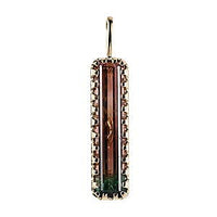 Luxoro 10K Yellow Gold Premium Watermelon Tourmaline Pendant 10.90 ctw