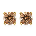Ceylon Imperial Garnet Solitaire Stud Earrings in Vermeil Yellow Gold Over Sterling Silver 2.10 ctw - Sticky add to cart bar