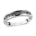 Narsipatnam Alexandrite Half Band Ring in Platinum Over Sterling Silver (Size 10.0) 0.65 ctw - Sticky add to cart bar