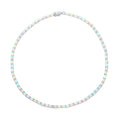 Premium Ethiopian Welo Opal Tennis Necklace 18 Inches in Platinum Over Sterling Silver 21.25 ctw - Sticky add to cart bar