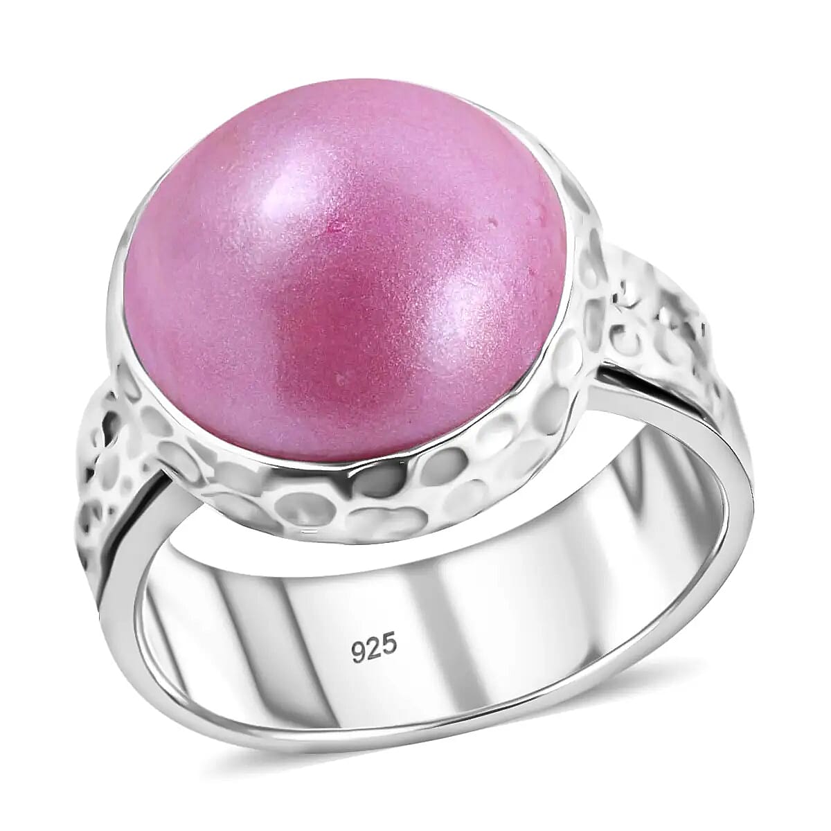 Doorbuster BALI LEGACY Pink Mabe Pearl Spinner Ring in Sterling Silver 12 Grams