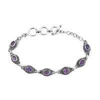 BALI LEGACY Amethyst Bracelet in Sterling Silver (7.00 In) (10 g) 3.85 ctw