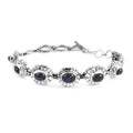 Doorbuster BALI LEGACY Thai Blue Star Sapphire Toggle Clasp Bracelet in Sterling Silver (7.50 In) 25 Grams 12.00 ctw - Sticky add to cart bar