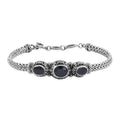 Doorbuster BALI LEGACY African Ruby Bracelet in Sterling Silver (7.50 In) (23.50 g) 6.00 ctw - Sticky add to cart bar