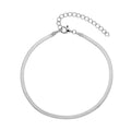 Rhodium Over Sterling Silver Flash Blade Bracelet with 10mm Lobster Lock (7.50-9.50In) (2.20 g) - Sticky add to cart bar