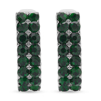 Neon Green Austrian Crystal Earrings in Stainless Steel