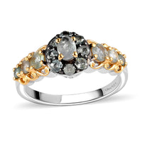Narsipatnam Alexandrite Ring in Vermeil YG and Platinum Over Sterling Silver (Size 10.0) 1.15 ctw