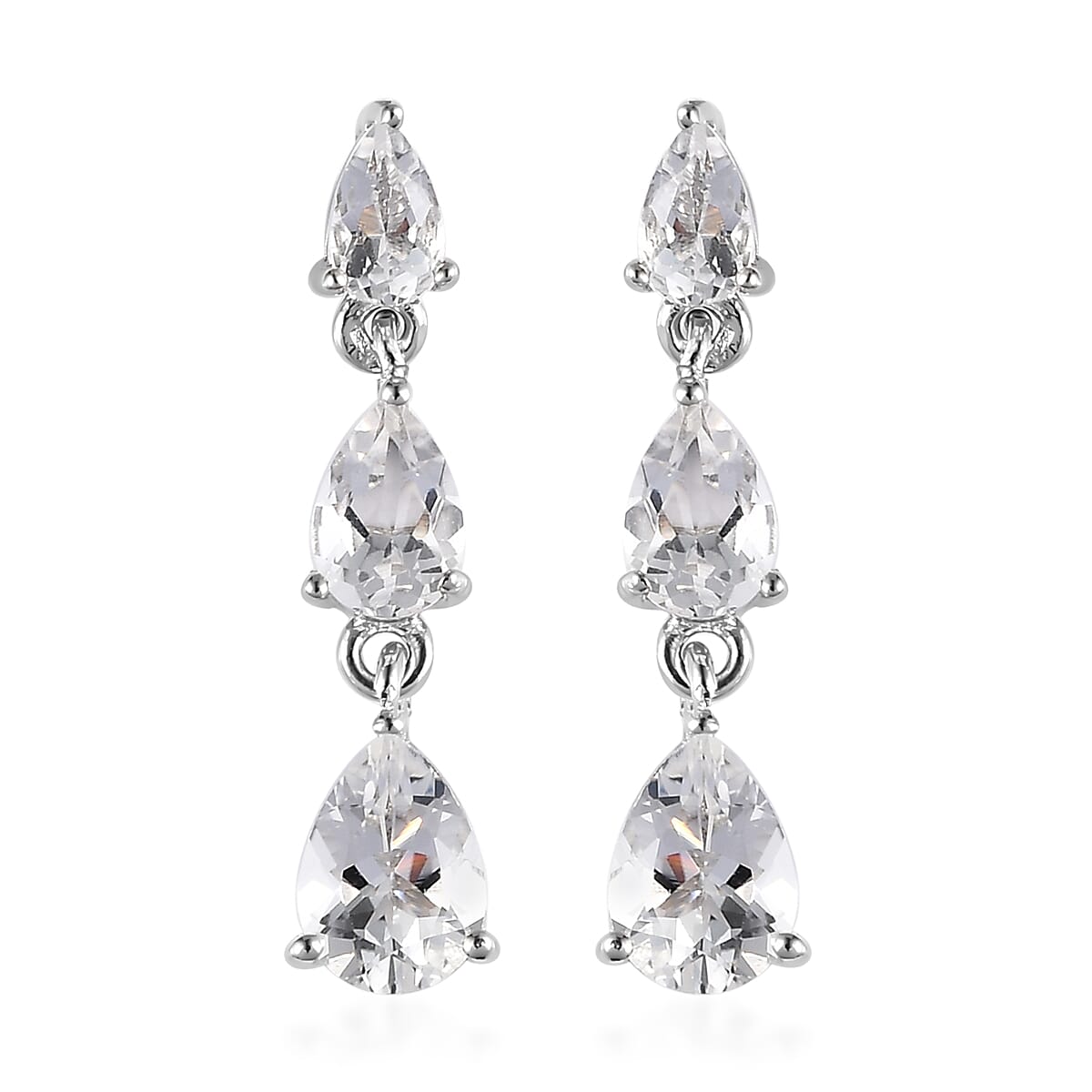 Karis Brazilian Petalite Dangling Earrings in Platinum Bond 2.10 ctw