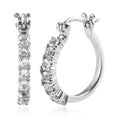 Brazilian Petalite Hoop Earrings in Stainless Steel 1.00 ctw , Tarnish-Free, Waterproof, Sweat Proof Jewelry - Sticky add to cart bar