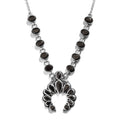 Artisan Crafted Elite Shungite Squash Blossom Necklace 18 Inches in Sterling Silver 8.35 ctw - Sticky add to cart bar