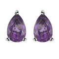 Amethyst Solitaire Stud Earrings in Stainless Steel 1.00 ctw - Sticky add to cart bar
