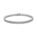 Doorbuster Moissanite Tennis Bracelet in Rhodium Over Sterling Silver (6.50 In) 9.30 Grams 14.60 ctw - Sticky add to cart bar