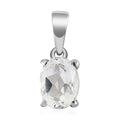 Amethyst Solitaire Pendant in Stainless Steel 1.30 ctw - Sticky add to cart bar