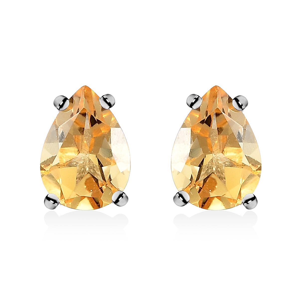Brazilian Smoky Quartz Solitaire Stud Earrings in Sterling Silver 1.35 ctw