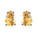 Brazilian Smoky Quartz Solitaire Stud Earrings in Sterling Silver 1.35 ctw - Sticky add to cart bar