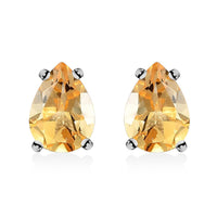 Brazilian Smoky Quartz Solitaire Stud Earrings in Sterling Silver 1.35 ctw