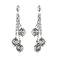 Platinum Over Sterling Silver Dangle Earrings 1.90 Grams - Sticky add to cart bar