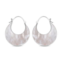 Half Moon Earrings in Sterling Silver
