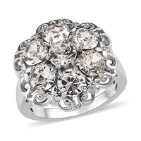 Karis White Crystal Ring in Platinum Bond (Size 10.0) 2.65 ctw