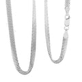 Italian Sterling Silver 4.55mm Flat Bismark Link Necklace 20 Inches 14.10 Grams - Sticky add to cart bar