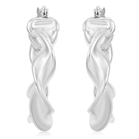 Swirl Hoop Earrings in Sterling Silver 10.56 Grams