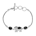 Thai Black Spinel 3.30 ctw Bracelet in Platinum Over Sterling Silver (7.50 In) - Sticky add to cart bar