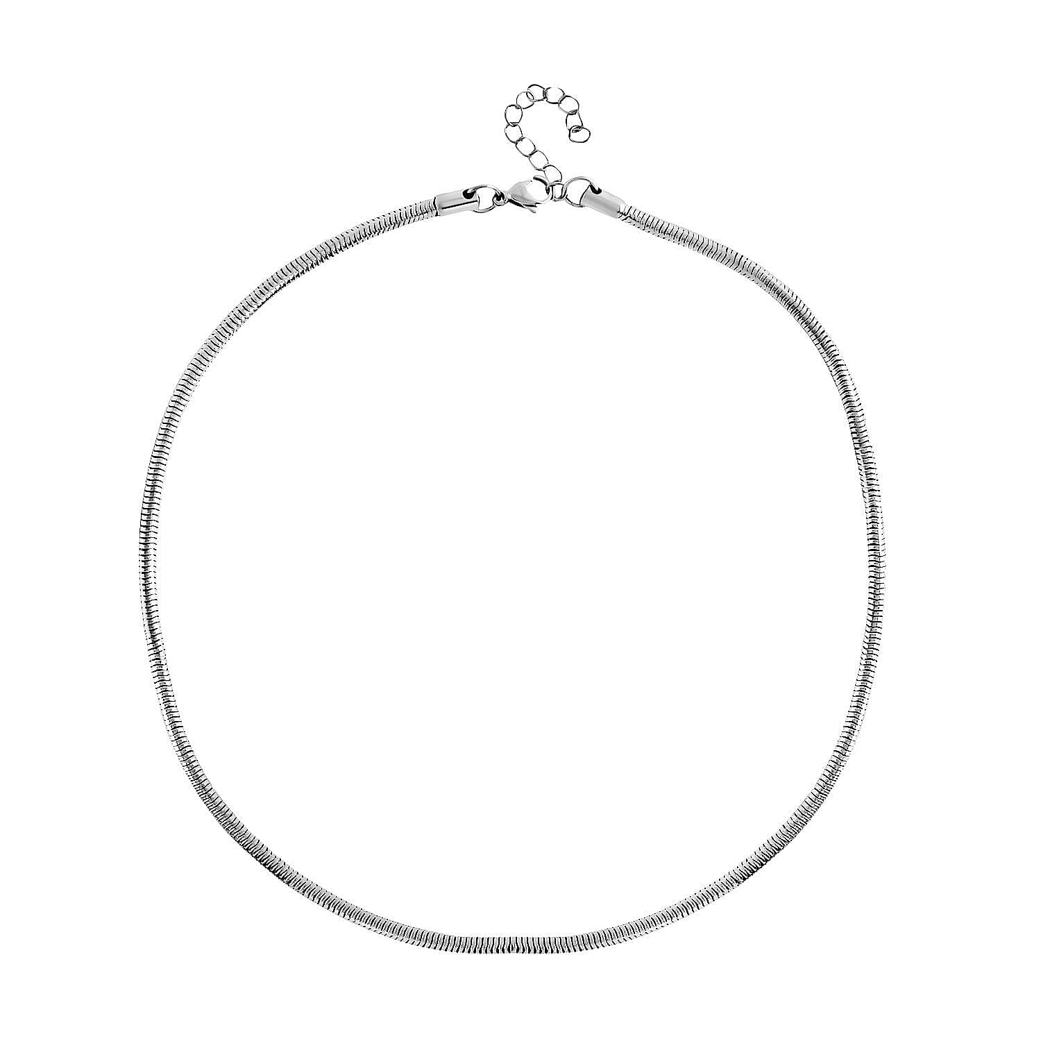 Round Snake Necklace 20-22 Inches in ION Plated Rose Gold Stainless Steel 16.80 Grams