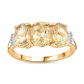 14K Yellow Gold AAA Turkizite and Diamond Ring 2.70 ctw - Sticky add to cart bar
