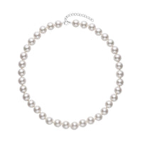 Doorbuster White Shell Pearl Necklace 20 Inches in Stainless Steel