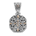 Bali Legacy White Topaz Floral Pendant in 18K Yellow Gold and Sterling Silver 0.06 ctw - Sticky add to cart bar