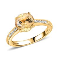 Certified & Appraised Iliana 18K Yellow Gold AAA Turkizite and G-H SI Diamond Ring 2.40 ctw