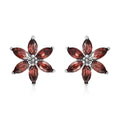 Mozambique Garnet Earrings in Stainless Steel 2.25 ctw - Sticky add to cart bar