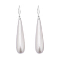 Golden Shell Pearl Drop Earrings in Rhodium Over Sterling Silver - Sticky add to cart bar