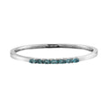 Madagascar Paraiba Apatite Bangle Bracelet in Stainless Steel (6.50 In) 1.65 ctw - Sticky add to cart bar