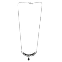 Thai Black Spinel Fancy Necklace (20 Inches) in Stainless Steel 6.35 ctw , Tarnish-Free, Waterproof, Sweat Proof Jewelry