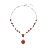 Lapis Lazuli Necklace 18-20 Inches in Silvertone 70.00 ctw