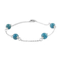 Betroka Blue Apatite Station Bracelet in Rhodium Over Sterling Silver (7.50-9.0In) 18.50 ctw - Sticky add to cart bar