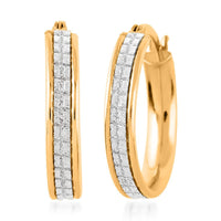 14K YG Over Sterling Silver Stardust Earrings (2.40 g)