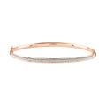 14K Rose Gold Over Sterling Silver Stardust Bangle Bracelet (7.00 In) 5.9 Grams - Sticky add to cart bar