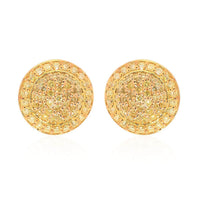 14K Yellow Gold Natural Yellow Diamond Stud Earrings 3.4 Grams 0.40 ctw