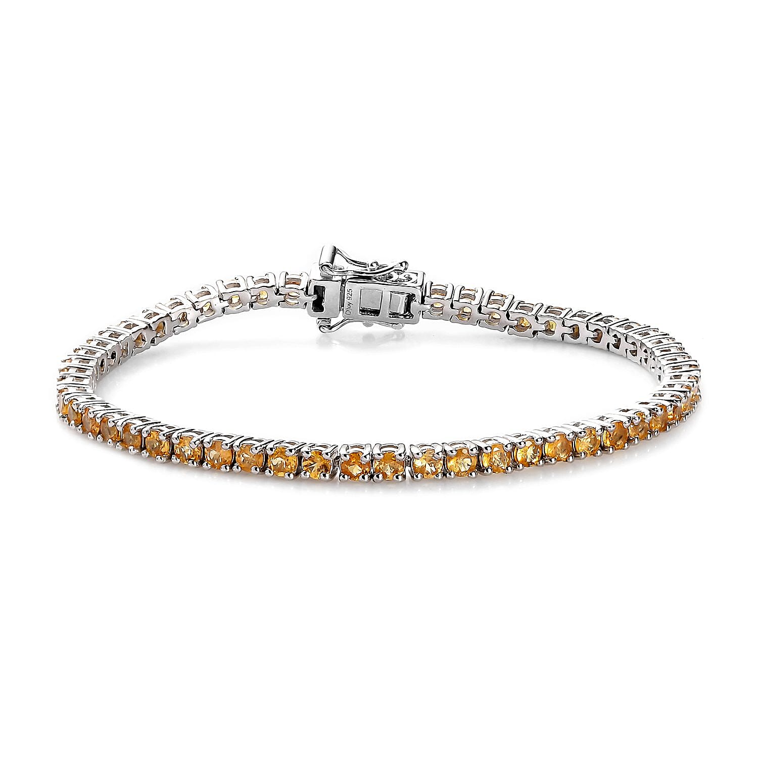 Premium Viceroy Spessartine Garnet Tennis Bracelet in Vermeil YG Over Sterling Silver (7.25 In) 11.20 Grams 7.30 ctw