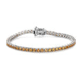Premium Viceroy Spessartine Garnet Tennis Bracelet in Vermeil YG Over Sterling Silver (7.25 In) 11.20 Grams 7.30 ctw - Sticky add to cart bar
