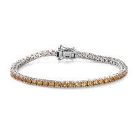 Premium Viceroy Spessartine Garnet Tennis Bracelet in Vermeil YG Over Sterling Silver (7.25 In) 11.20 Grams 7.30 ctw