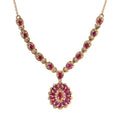 Premium Montepuez Ruby Necklace 18 Inches in Vermeil Yellow Gold Over Sterling Silver 3.00 ctw - Sticky add to cart bar