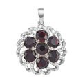 KARIS Amethyst Color Crystal Floral Pendant in Platinum Bond 2.75 ctw - Sticky add to cart bar