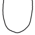 Doorbuster Natural Thai Black Spinel Beaded Necklace 20 Inches in Sterling Silver 43.00 ctw - Sticky add to cart bar