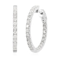 10K White Gold Diamond Hoop Earrings 5.80 Grams 2.00 ctw - Sticky add to cart bar