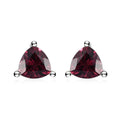 Tanzanian Wine Garnet Stud Earrings in Platinum Over Sterling Silver 1.90 ctw - Sticky add to cart bar