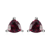 Tanzanian Wine Garnet Stud Earrings in Platinum Over Sterling Silver 1.90 ctw