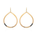 Ox Bone Pear Shape Earrings in Goldtone - Sticky add to cart bar